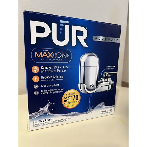 New PUR Advanced Maxion Faucet Mount Water Filter Chrome FM-3700B w/ 1 Filter - Picture 4 of 4